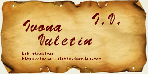 Ivona Vuletin vizit kartica